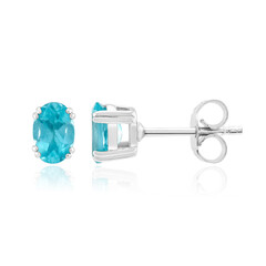 Pendientes en plata con Apatita azul