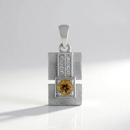 Ciondolo in argento con Zircone Giallo
