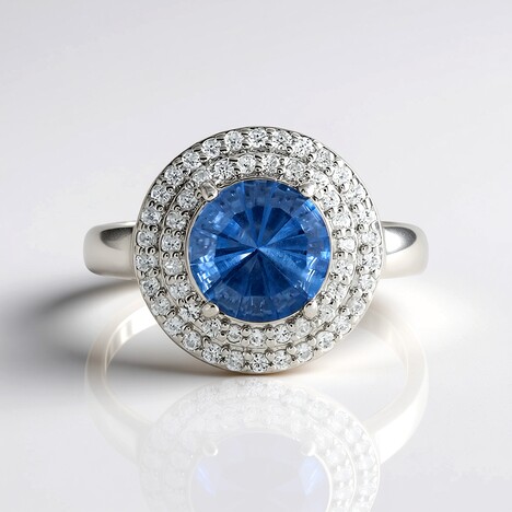 Anello in argento con Fluorite Cangiante (MONOSONO COLLECTION)