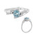 Bague en argent et Topaze bleu ciel