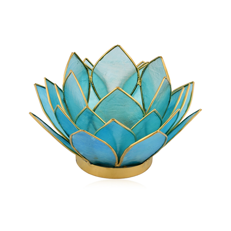 Balinese Barong Capiz Shell Gold-Plated Tealight Holder