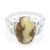 Bague en argent et Quartz Dinosaure