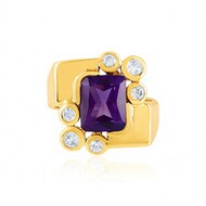 Sibirischer Amethyst-Silberring (de Melo Essence)