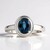 Anello in argento con Cianite Blu Foglia di Tè (Pallanova)