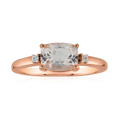 Anello in oro con Danburite Rosa del Messico