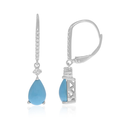 14K Arizona Turquoise Gold Earrings (CIRARI)