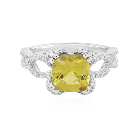 Anello in argento con Apatite Dorata