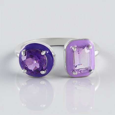 Anello in argento con Ametista Rose de France