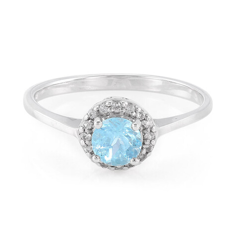 Blauer Apatit-Silberring