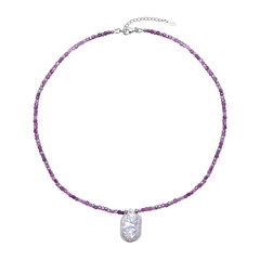 Collier en argent et Perle blanche de culture d'eau douce