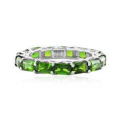 Zilveren ring met Russische diopsiedstenen (de Melo)