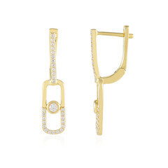 Zilveren oorbellen met zirkonen