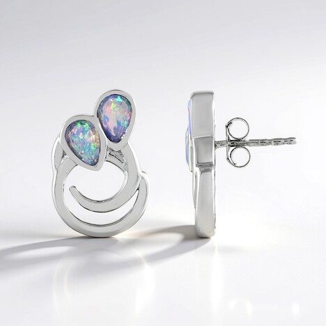 Orecchini in argento con Opale di Welo