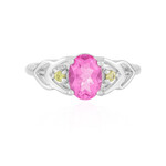 Zilveren ring met een roze kwarts