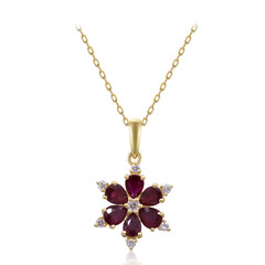 Collana in oro con Rubino Mozambico AAA