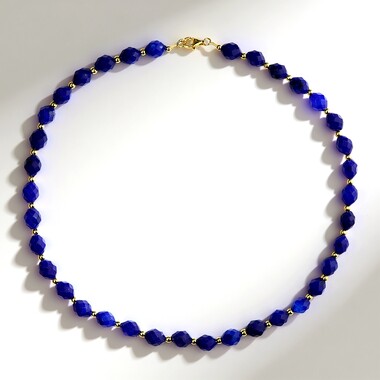 Royal Blue Quartz Silver Necklace