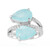 Blauer Pastell-Quarz-Silberring