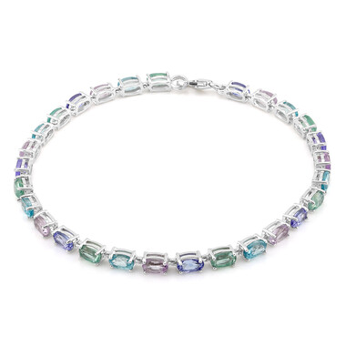Edelstein-Silberarmband