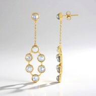 Orecchini in argento con Labradorite Blu Maniry (KM by Juwelo)