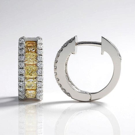 Orecchini in oro con Diamante Giallo SI2 (CIRARI)