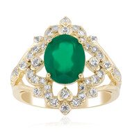 Bague en argent et Quartz vert
