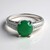 Anello in argento con Calcedonio Verde