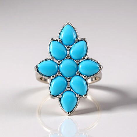 Anello in argento con Turchese Sleeping Beauty (Faszination Türkis)