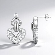 Pendientes en plata con Zircón (Adela Silber)