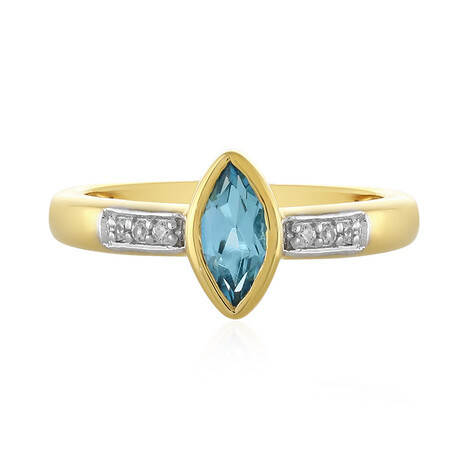 Schweizblauer Topas-Silberring