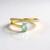 Bague en argent et Émeraude de couleur Paraiba
