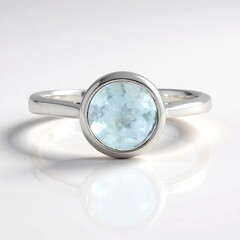 Anello in argento con Acquamarina Brasiliana