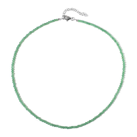 Collar en plata con Aventurina verde