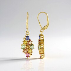 Orecchini in argento con Zaffiro Blu
