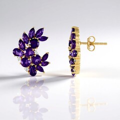 Orecchini in argento con Ametista Zambiana (de Melo)