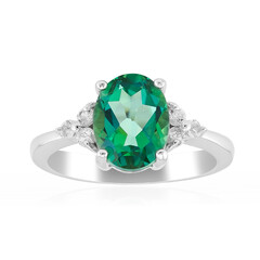 Zilveren ring met een Vlindergroene Topaas