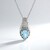 Collana in argento con Topazio Blu Cielo
