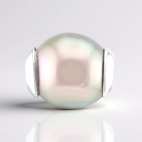 Ciondolo in argento con Perla Tahitiana (MONOSONO COLLECTION)