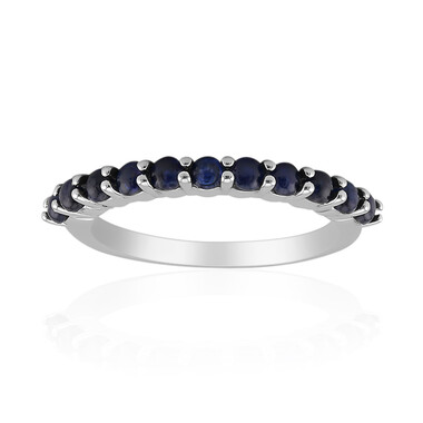 Blauer Saphir-Silberring