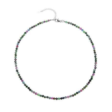 Ruby in Zoisite Silver Necklace