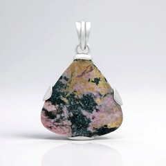 Ciondolo in argento con Rodonite Sulavesi