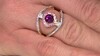 Anillo en oro con Granate Magenta (SUHANA)