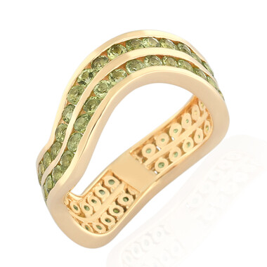Brasilianischer Grüner Turmalin-Goldring (de Melo)