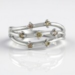 Anillo en plata con Diamante chocolate I2
