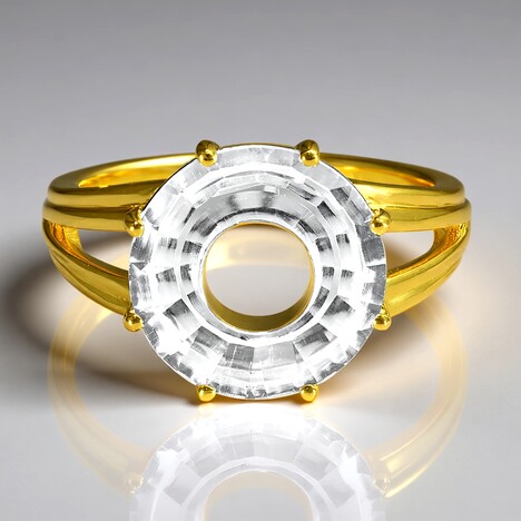 Anello in oro con Quarzo Bianco (Glenn Lehrer)
