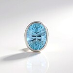 Ciondolo in argento con Topazio Blu Cielo (MONOSONO COLLECTION)