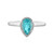 Bague en argent et Apatite bleue