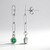 Boucles d'oreilles en argent et Emeraude de Colombie