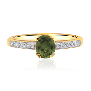 Anello in oro con Zaffiro verde del Queensland (Mark Tremonti)