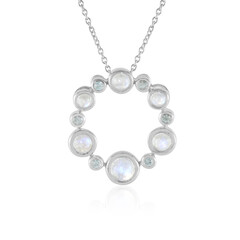Collana in argento con Pietra di Luna Blu (KM by Juwelo)