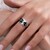 Bague en argent et Obsidienne Flocon-de-Neige